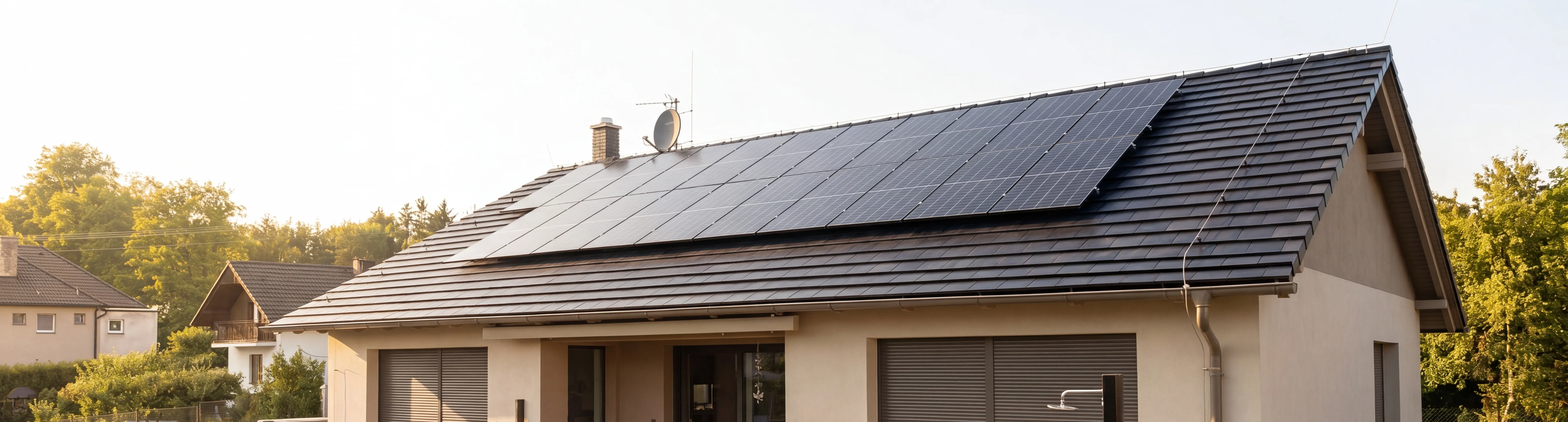 Navrh vzoroveho rodinneho domu se solarnimi panely